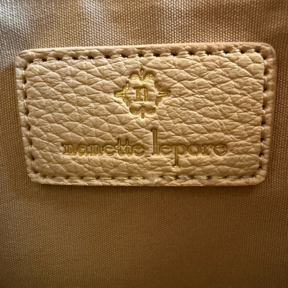 NWT Nanette Lepore Bellamy Triple Compartment Satchtel in Oatmeal With Scarf - Picture 8 of 12